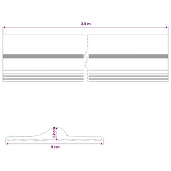 Drempelprofiel voor garagedeurZwart en Geel 12 x 90 mm 2,5 m PVC 8