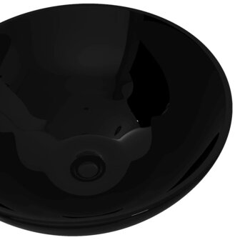 Wasbak, keramiek, rond, zwart 325 mm 3