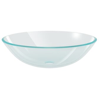 Wasbak gehard glas 42 cm transparant 2