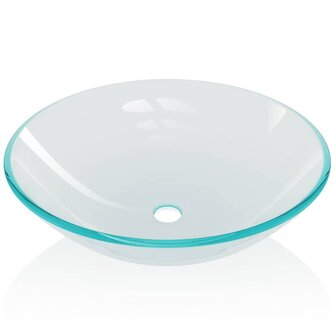 Wasbak gehard glas 42 cm transparant 3