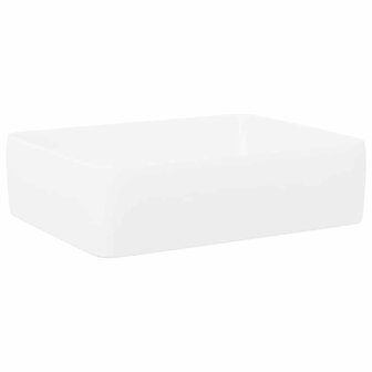 Wasbak 48x37x13 rechthoekig keramiek wit 2