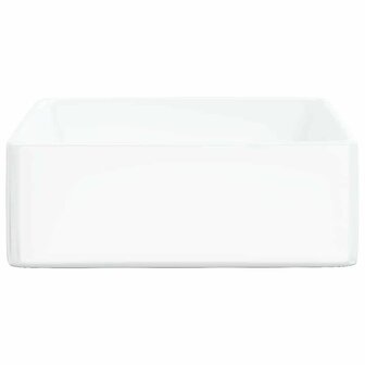 Wasbak 37x37x13 cm vierkant keramiek wit 4