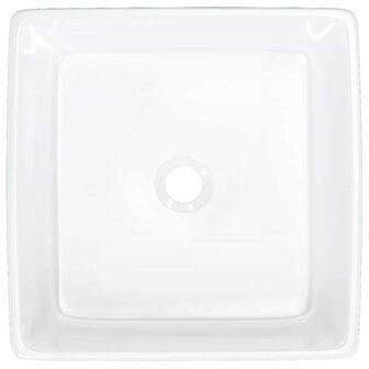Wasbak 37x37x13 cm vierkant keramiek wit 6