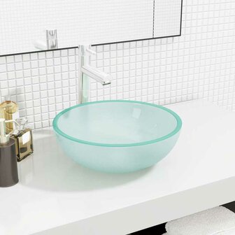 Wasbak 35x12 cm gehard glas mat 1