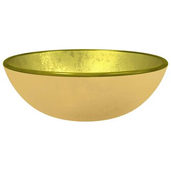 Wasbak 35x12 cm gehard glas goudkleurig 2