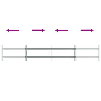 Raamhekwerk met 2 kruisregels 3 st 6