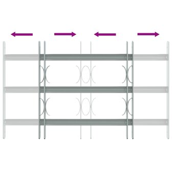Raamhekwerk met 3 kruislijsten 3 st 6