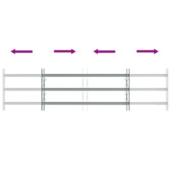 Raamhekwerk met 3 kruislijsten 3 st 6