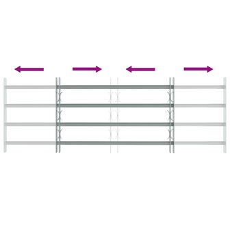 Raamhekwerk met 4 kruisbalken 3 st 6