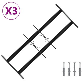 Raamhekwerk met 2 kruisregels 3 st 43-74 cm 2