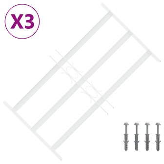 Raamhekwerk met 3 kruislijsten 3 st 43-74 cm 2