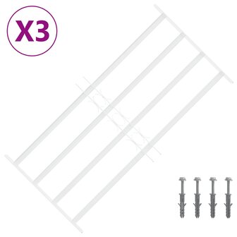 Raamhekwerk met 4 kruisbalken 3 st 63-114 cm 2