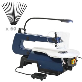 Figuurzaagmachine elektrisch met voetpedaal en LED-lampje 125 W  1