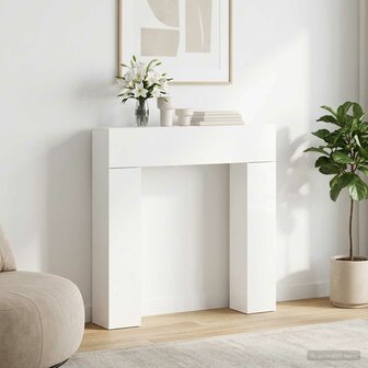 Haardombouw Wit 102 x 18 x 100,5 cm Bewerkt hout 1