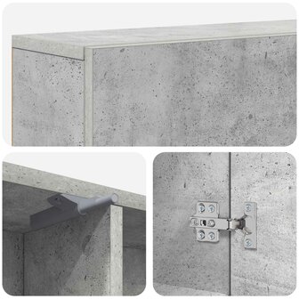 Haardombouw Betongrijs 102 x 18 x 100,5 cm Bewerkt hout 9