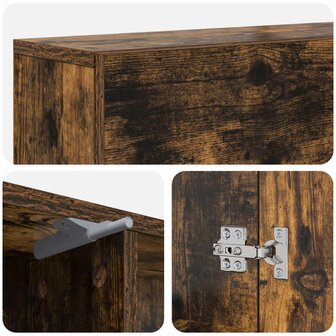 Haardombouw Gerookt eiken 102 x 18 x 100,5 cm Bewerkt hout 9