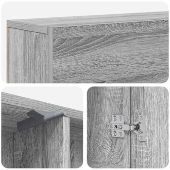 Haardombouw Grijs Sonoma 102 x 18 x 100,5 cm Bewerkt hout 9