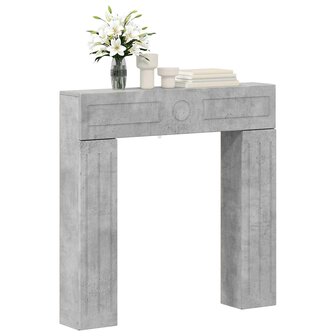 Haardombouw Betongrijs 102 x 18 x 100,5 cm Bewerkt hout 3