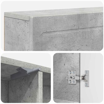 Haardombouw Betongrijs 102 x 18 x 100,5 cm Bewerkt hout 9