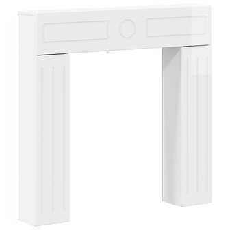 Haardombouw Hoogglans Wit 102 x 18 x 100,5 cm Bewerkt hout 2