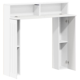 Haardombouw Hoogglans Wit 102 x 18 x 100,5 cm Bewerkt hout 5