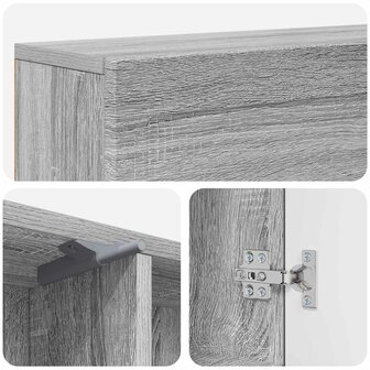 Haardombouw Grijs Sonoma 102 x 18 x 100,5 cm Bewerkt hout 9