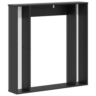 Haardombouw Zwart 100 x 20 x 100 cm Bewerkt hout 6