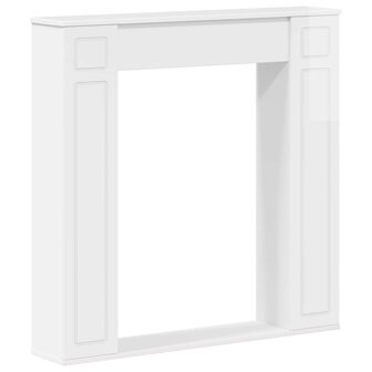 Haardombouw Hoogglans Wit 100 x 20 x 100 cm Bewerkt hout 2