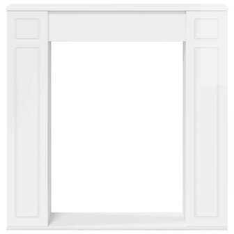 Haardombouw Hoogglans Wit 100 x 20 x 100 cm Bewerkt hout 4
