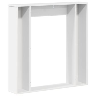 Haardombouw Hoogglans Wit 100 x 20 x 100 cm Bewerkt hout 6