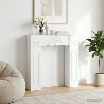 Haardombouw Wit 102 x 20 x 102 cm Bewerkt hout 1