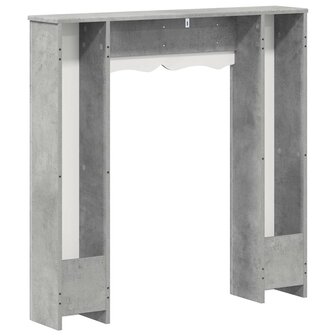 Haardombouw Betongrijs 102 x 20 x 102 cm Bewerkt hout 6