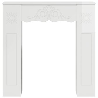 Haardombouw Hoogglans Wit 102 x 20 x 102 cm Bewerkt hout 4