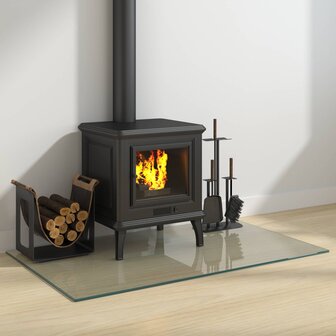 Vuurplaats Glazen Plaat Transparant 100 x 60 cm Glas 3