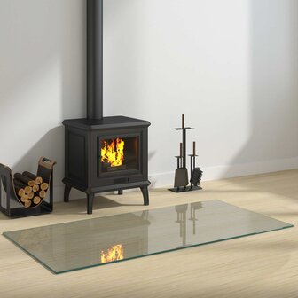 Vuurplaats Glazen Plaat Transparant 120 x 60 cm Glas 1