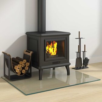 Vuurplaats Glazen Plaat Transparant 80 x 60 cm Glas 3