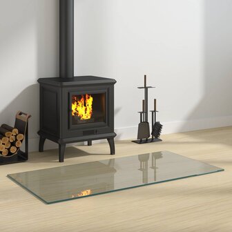 Vuurplaats Glazen Plaat Transparant 100 x 50 cm Glas 1