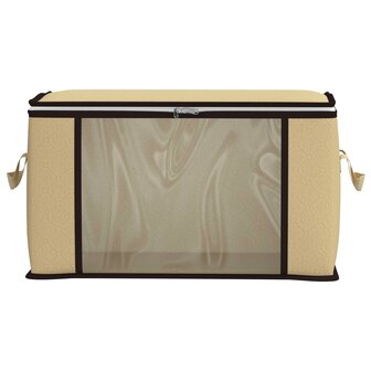 Opbergdoos met Transparante Zijraam 2 st Nonwoven stof 37,5 L 5
