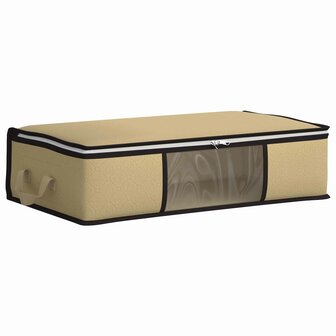Opbergdoos met Transparante Zijraam Cr&egrave;mekleurig Nonwoven stof 2