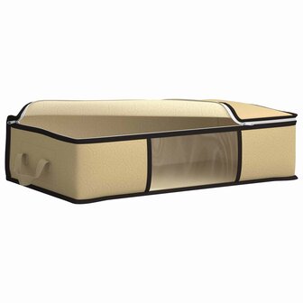 Opbergdoos met Transparante Zijraam Cr&egrave;mekleurig Nonwoven stof 4