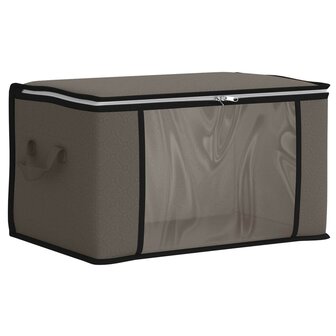 Opbergdoos met Transparante Zijraam Grijs 43 x 34 x 23 cm 2