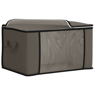 Opbergdoos met Transparante Zijraam Grijs 43 x 34 x 23 cm 4