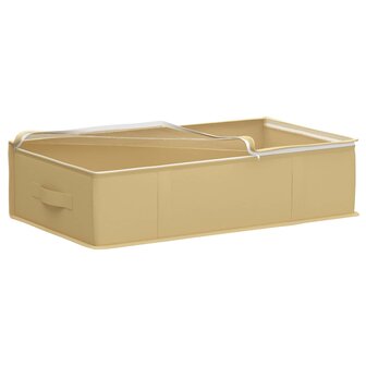 Opbergdoos met transparant bovenraam Cr&egrave;mekleurig Nonwoven stof 4
