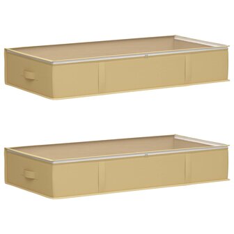 Opbergdoos met transparant bovenraam 2 st Nonwoven stof 64,8 L 2
