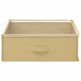 Opbergdoos met transparant bovenraam Cr&egrave;mekleurig Nonwoven stof 6