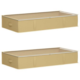 Opbergdoos met transparant bovenraam 2 st Nonwoven stof 90 l 2