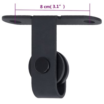 Ophangset voor minischuifdeur 152 cm koolstofstaal 6