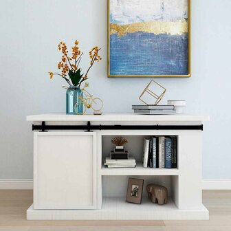 Ophangset voor minischuifdeur 122 cm koolstofstaal 1