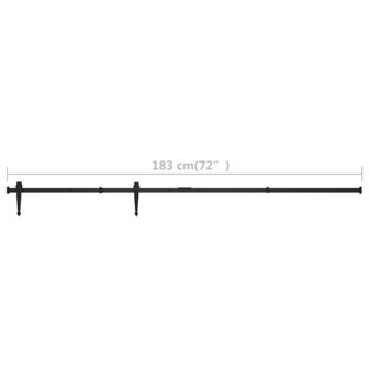 Ophangset voor minischuifdeur 183 cm koolstofstaal 6