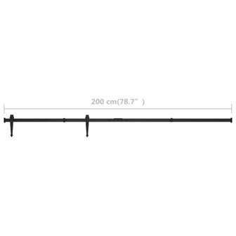 Ophangset voor minischuifdeur 200 cm koolstofstaal 6